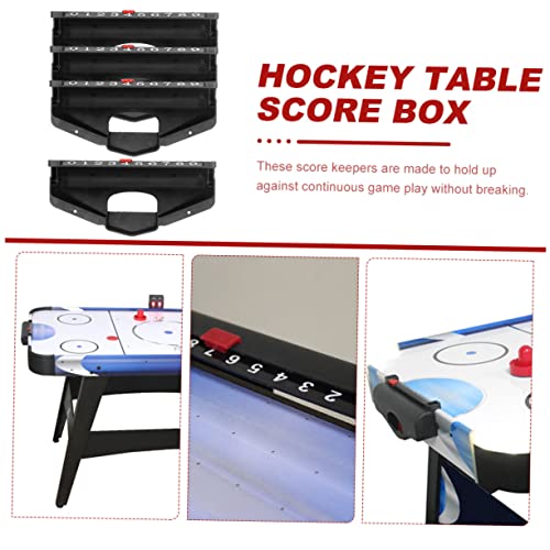 Outanaya 4Pcs Tabletop Hockey Score Keepers with Table Balls Essential Score Counting Units for Air Hockey and Table Hockey Games Accurate Scoring Accessories for Family Fun