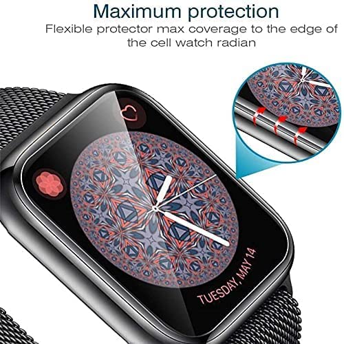 Image of BLACKSHEEP 2 Pack Membrane For Apple Watch Series 7 / Series 8 / Series 9, 41mm Full Screen Coverage Flexible Watch Screen Protector with Easy Installation Kit