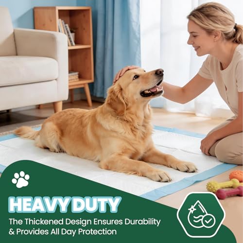 Image of IMMCUTE 100 Pack Dog Pee Pads, 30 inchx36 inch Great Value Puppy Pads XL, Pee Pads for Dogs Extra Large, Wee Wee Pads for Potty Training, Disposable Doggie Pads Super Absorbent & Leak-Proof