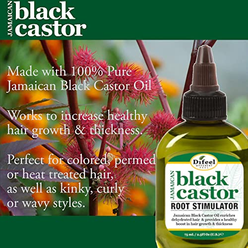Difeel Jamaican Black Castor Superior Growth 3-Pc Hair Care Set - Includes 12 Oz Shampoo, 12 Oz Hair Mask & 2.5 Oz. Root Stimulator #TOP6