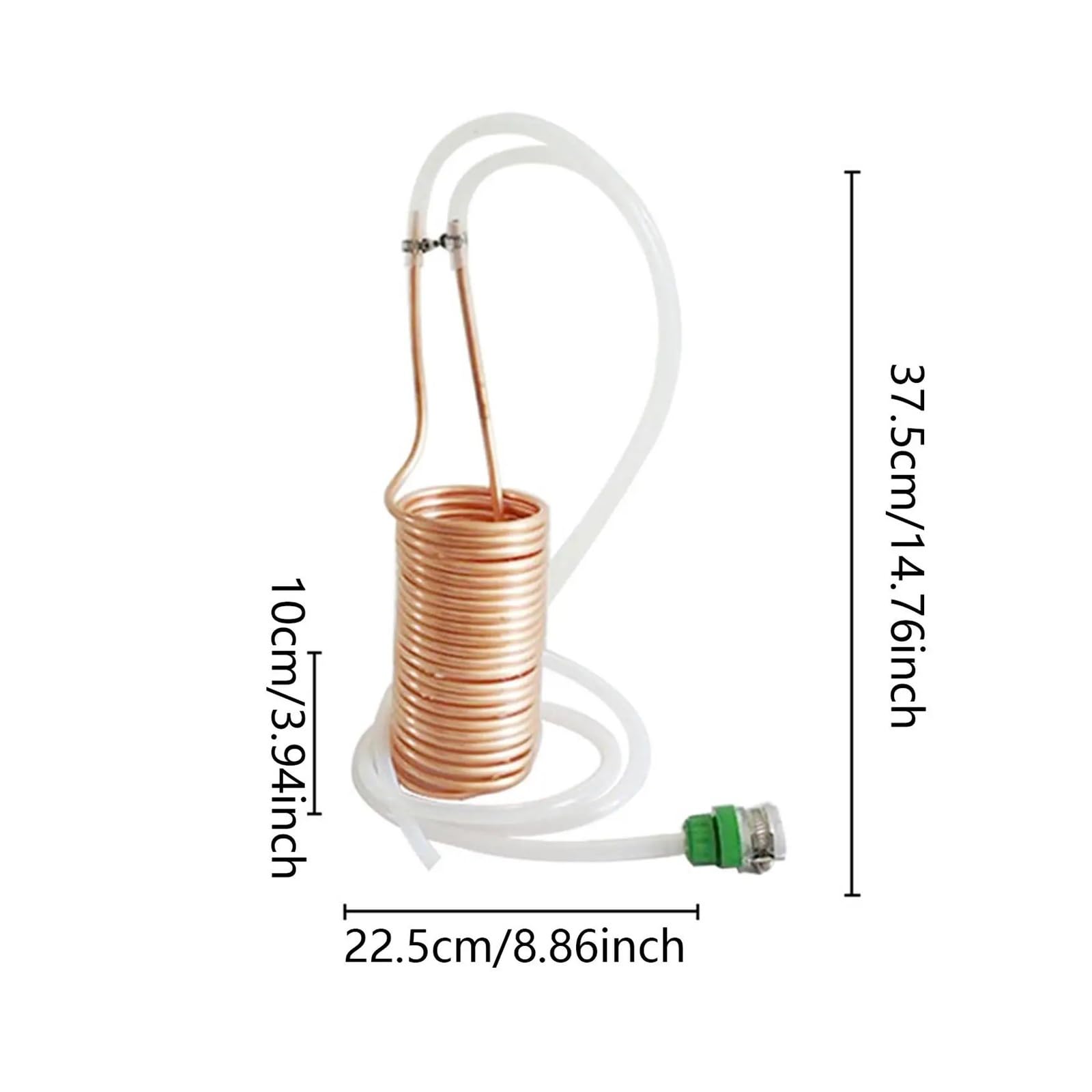 Máquina for hacer tubos enfriadores de mosto, accesorio for elaboración de cerveza casera, tubo for vino, serpentín de enfriamiento de cerveza casera, elaboración de cerveza Uso multifuncional(Argent)