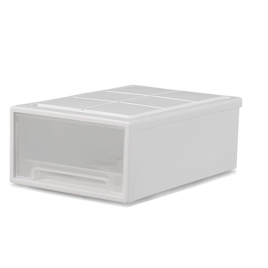 衣類収納ケース ホワイト プラスチック製収納ボックス 1個 衣類収納ケース ホワイト プラスチック製収納ボックス 1個 1段
