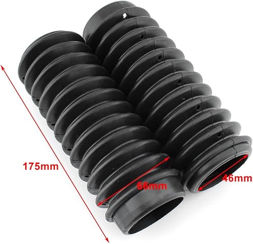 Miniatura 5 de GZYF Polainas de cubierta de horquilla de motocicleta, polainas de horquilla delantera de goma para Honda CB450 CB500 CB550F CB550K CB750 CL450