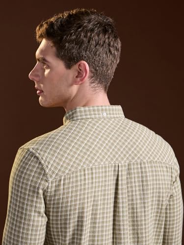 Image of THE BEAR HOUSE Men's Multi-Color Cotton Checked Flannel Overshirt
