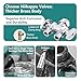 1/4 Turn Push Fitting Dual Outlet Stop Valve, Niikappu 1 Pack Shut Off Valve with a Disconnect Clip Tool, 1/2