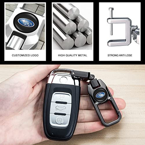 Car Keys Keychain, Metal Key Chain With Logo Replacement For Subaru Ascent Brz Crosstrek Forester Impreza Legacy Outback Wrx Sti Xv Crosstrek,Keyring For Car Key Fob, Car Accessories, Black #TOP3