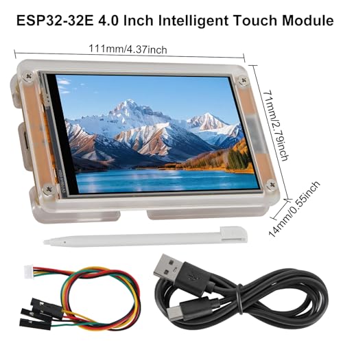 Image of 2Set 4.0 Inch 320x480 ESP32 Resistive Touchscreen Display 4.0'' TFT LCD Module Acrylic Case Compatible with Arduino IoT Projects