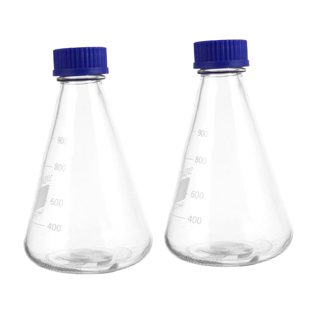 2 Pezzi Beute Coniche in Vetro da Laboratorio 1000ml