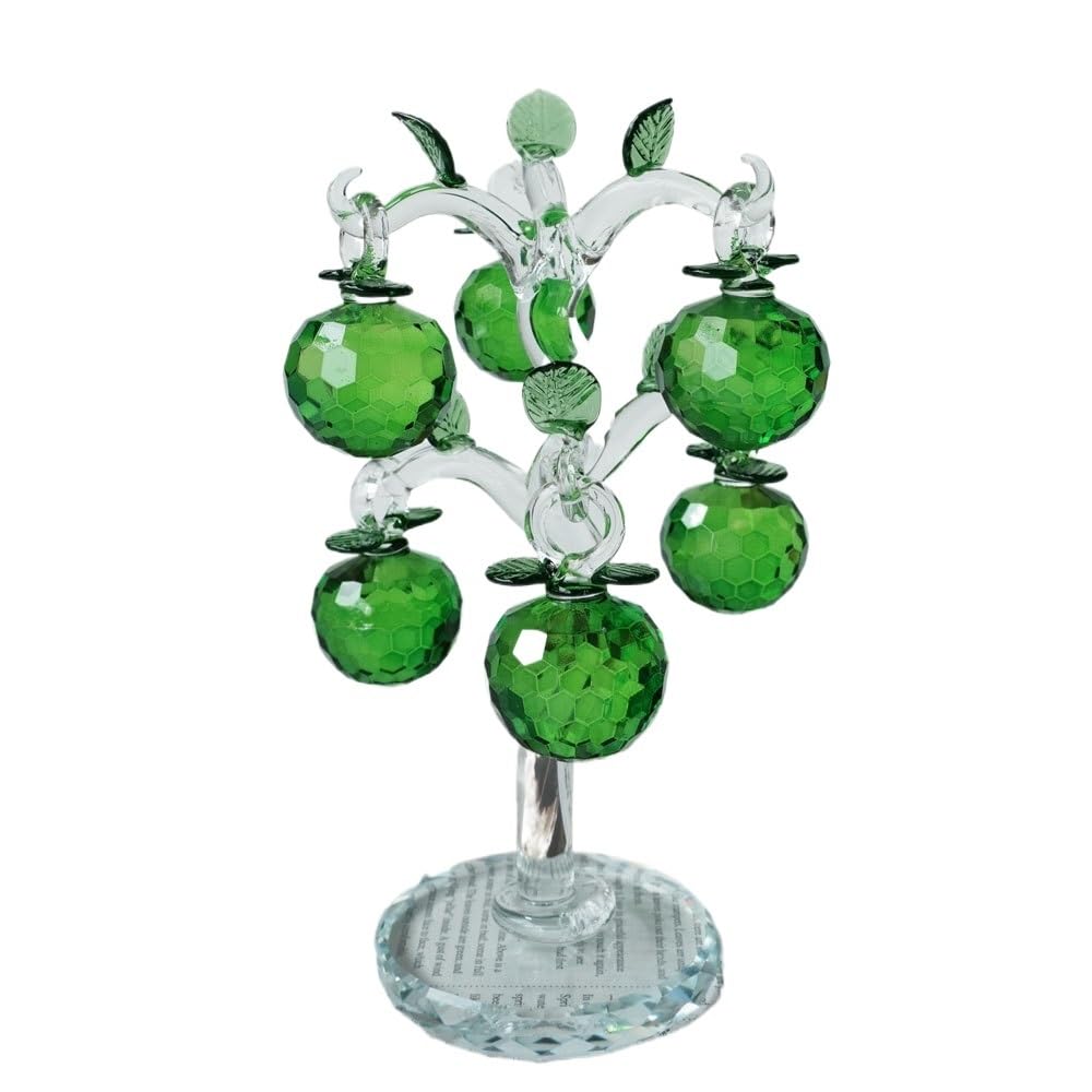 Huffa 30-6Fruittrees-Green Crystal Fortune Tree Pineapple Ornament For Home Decor