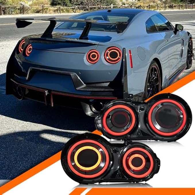 LED Tail Lights Compatible with GTR GT-R R35 2009-2023 Taillights Assembly [For Nissan GTR GT-R R35] Passenger & Driver Side Rear Light
