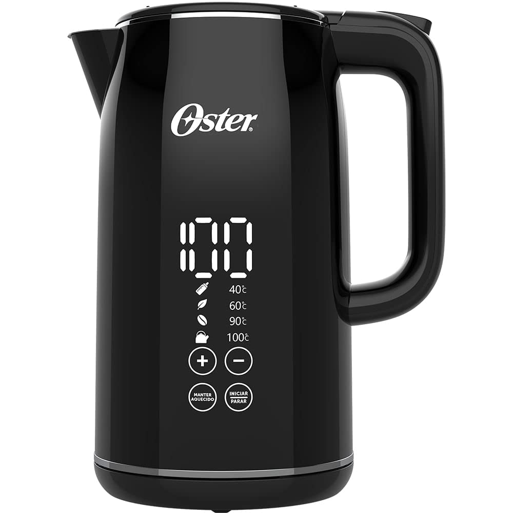 Oster Chaleira Digital Black 1,7L com Controle de Temperatura OCEL920 220V 17 Liters Preto