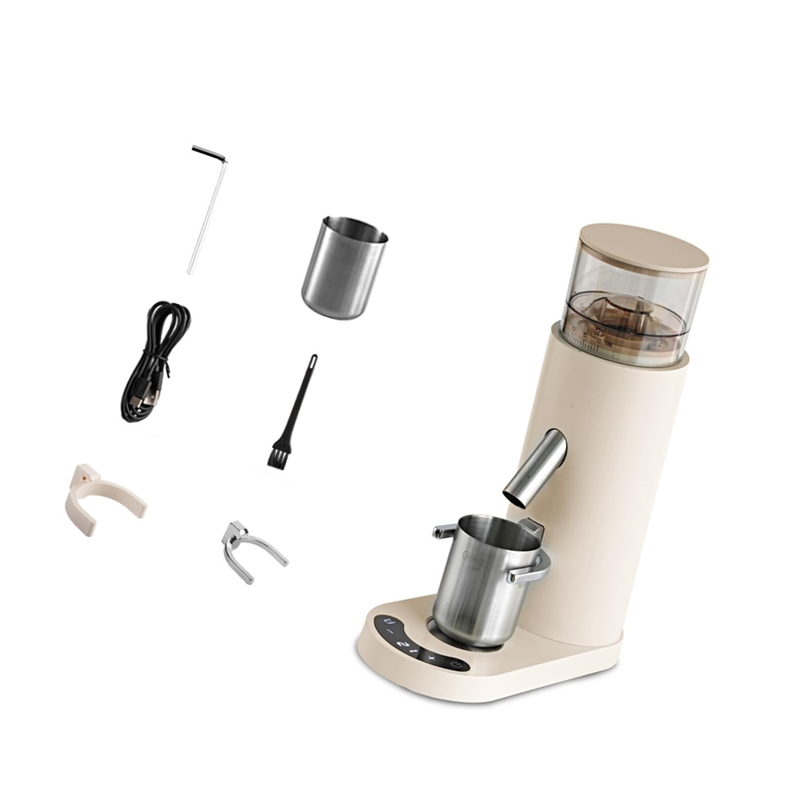PANGBOER Electric Bean Grinder with Adjustable Coarseness Rechargeable Espresso Grinders for Home, Offices & Travel for Home
