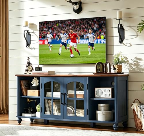 Image of RWYHG Farmhouse TV Stand for 60 in TV, Entertainment Center for Living Room