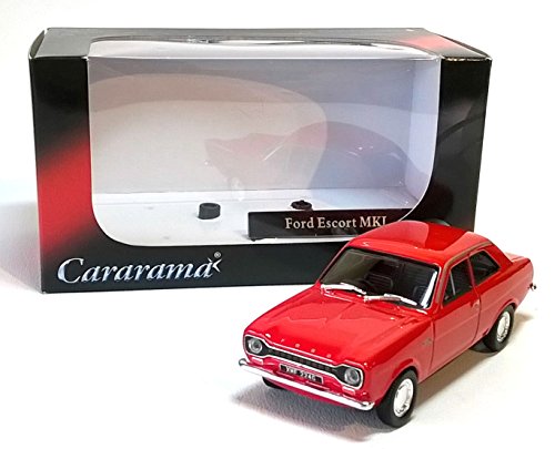 cararama red ford escort MK1 car 1.43 scale diecast model by cararama