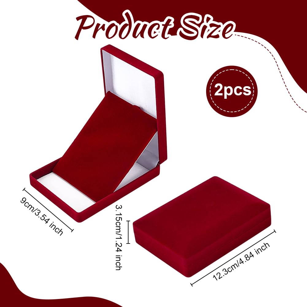 OLYCRAFT 2pcs boîtes de rangement pour médailles uniques boîtes de rangement pour insignes en velours médailles Rectangle revers Collection pour médailles insignes souvenirs pièces 12.3x9x3.15cm