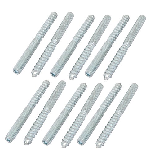 Aexit M6x70mm Carbon Home Hardware Steel Zinc Plated Torx Head Self-Tapping Hanger Bolt 12pcs Model:86as293qo686