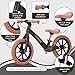 Toddler Balance Bike 2 Year Old, No Pedal Kids Balance Bike with Adjustable Seat, Ultra Light Nylon Bike Frame for Boys and Girls Birthday Gifts Toys, Black