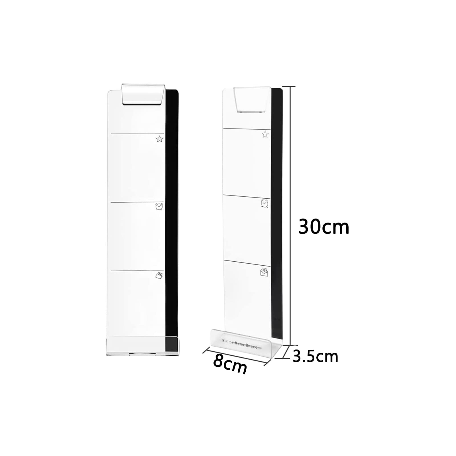 2 Deel Acryl Monitor Memo Board, Transparante Bericht Memo Panel, Computer Monitor Sticky Note, Monitor Screen Memo Board, met Telefoonhouder, voor Office en Home Desktop Organizer 2 Zijpanelen