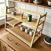 Lnncdsc 3 Tier Bamboo Matcha Station, coffee station organizer Shelf with Drawer for Kitchen Countertop, Tea Bar - Matcha Powder, Tools & Cup Organizer for Matcha Lovers, Home Baristas.
