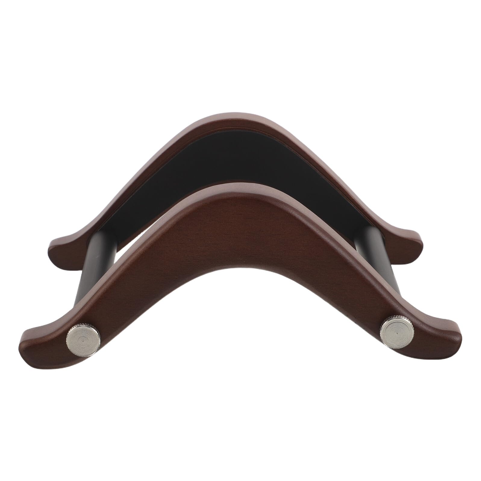 Healeved Supporto per Chitarra da Terra in Legno Marrone, Design a Forma, Stabile e Antiscivolo, Portatile e Facile da Riporre per Chitarra Acustica Durante Sessioni Musicali