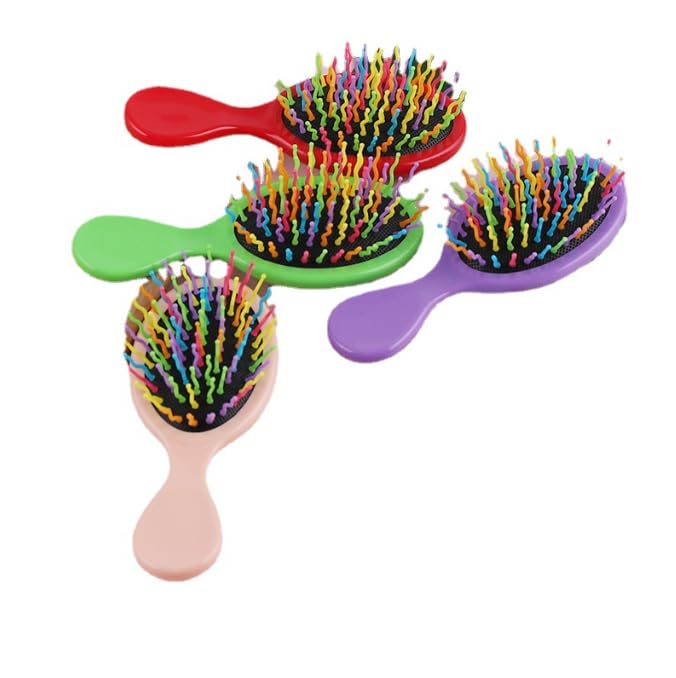 Mini Wet Brush Travel, 8 PCS Bulk Hair Brushes Cute