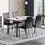 White Table & 4 Black Chairs