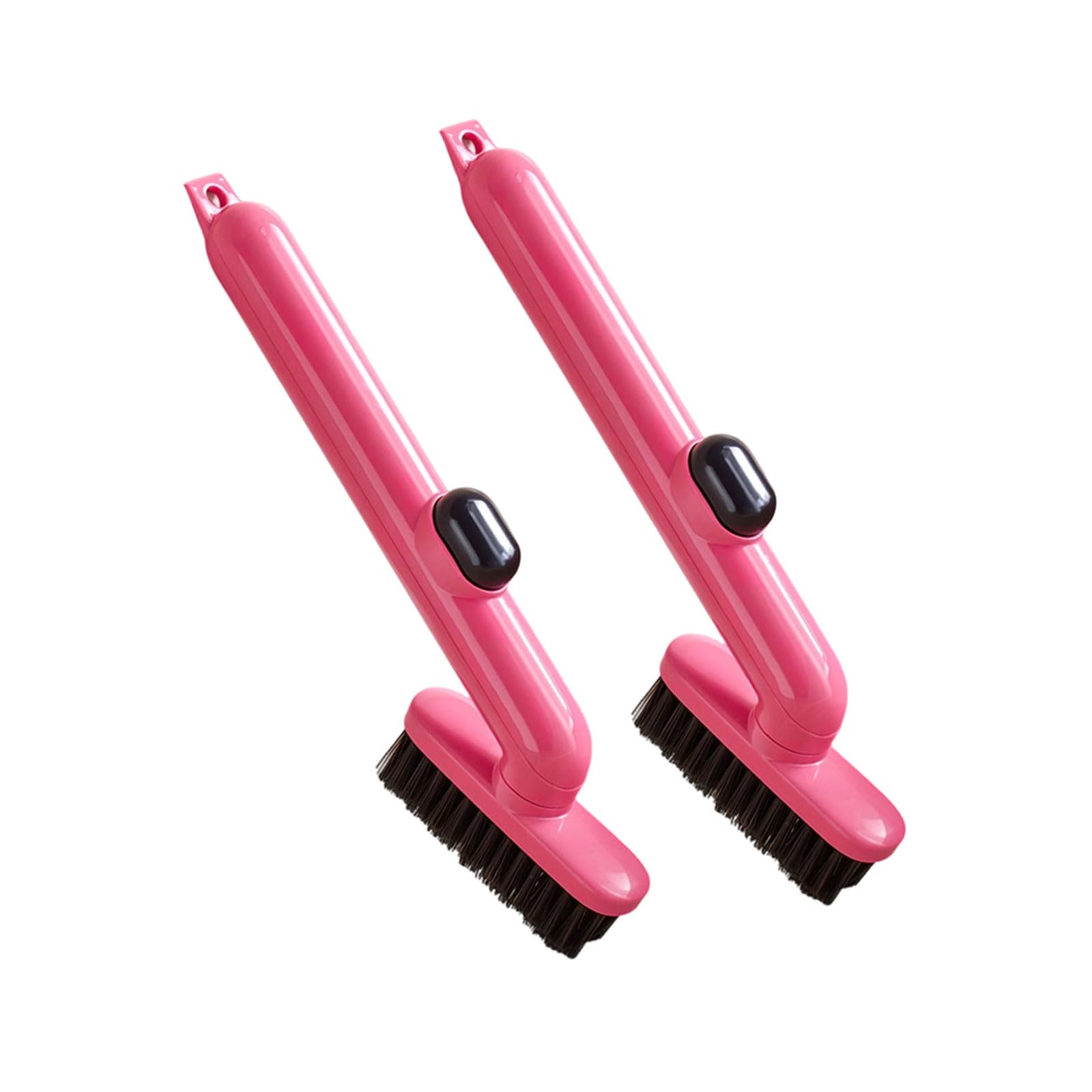 Tsophreniq 2pcs Ergonomic Grip Cleaning Brushes 360 Degree Rotating Head Scrubber for Corner Crevices and Tight Space Corner Brush