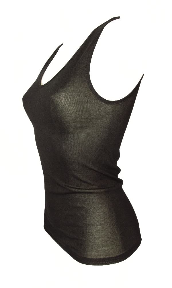 RAGNO Camiciola Donna Cotone Filo di Scozia Scollo V Canottiera Spalla Larga Articolo 028192 Natural IPOALL SL