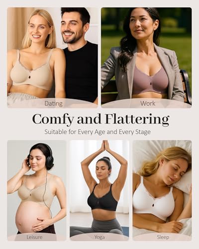 Image of Jelly Bras for Women No Underwire Mesh Wireless Crossover Bra Seamless Full Coverage Lift T Shirt Sleep Bralettes