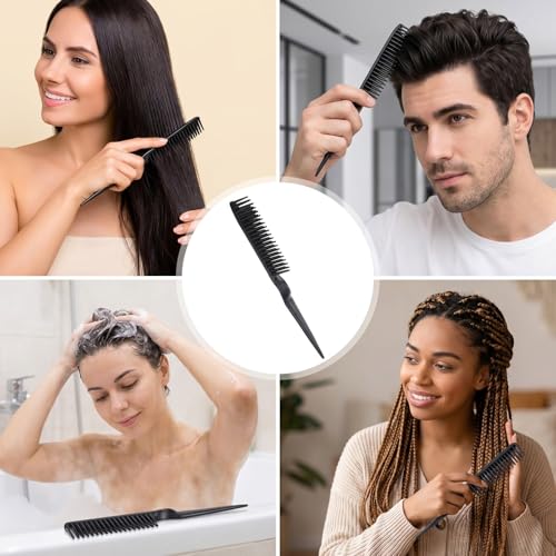 Set de 4 Peines para Cabello Rizado 3 Filas miniatura 7