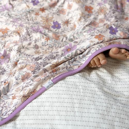 Image of Copper Pearl Jumbo 3-Layer Baby Blanket: Soft Baby Quilts for Boys and Girls | Breathable, Cozy, Toddler Blanket | Baby Quilt for Newborns | 46x46 Premium Polyester /Rayon | Flora