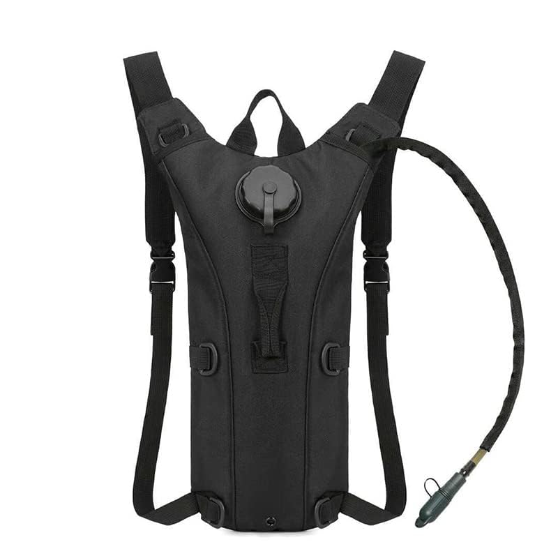 Hydration Pack, Waterproof Adjustable Water Bladder Lightweight Oxford Cloth Bladder Backpack Leakproof for Jogging Cycling Hiking Running(Black)