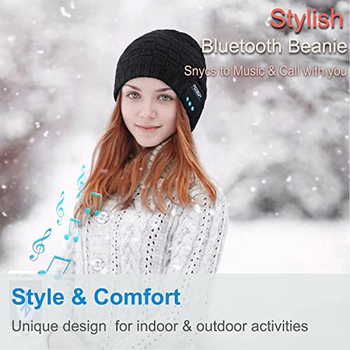 Mydeal Washable Winter Men Women Hat Bluetooth Beanie Running Cap With Bluetooth Stereo Headphones Mic Hands Free Rechargeable Battery Compatible With Iphone Android Tablets #TOP5