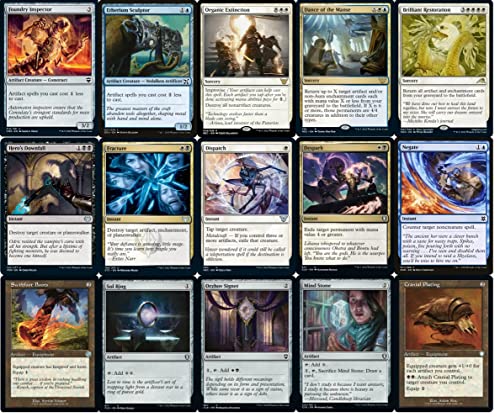 Elite Commander Urza Artifacts Deck - Esper - Blue Black White - EDH - Urza, Chief Artificer - 100 Card - Custom Magic The Gathering Deck - Very Strong! - Thumbnail 4