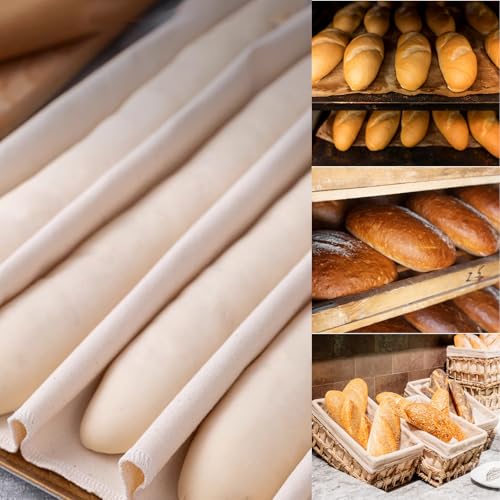 simarro Proofing Cloth for Bread Baking, 2Pcs Linen Cloth for Baking Sourdough Bread Towels Reusable Cheese Cloth for Dough, Baguettes, Loaves, Pastry, Homemade Bread(19×14 Inches) - Thumbnail 7