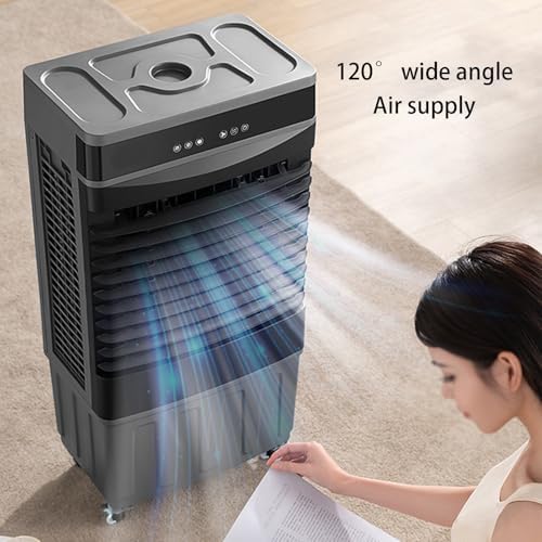 Raffrescatore evaporativo portatile, unità di climatizzazione 3 in 1 con serbatoio dell'acqua, timer di 12 ore per uso domestico e in ufficio, sistema di raffreddamento efficiente, ideale per ambient