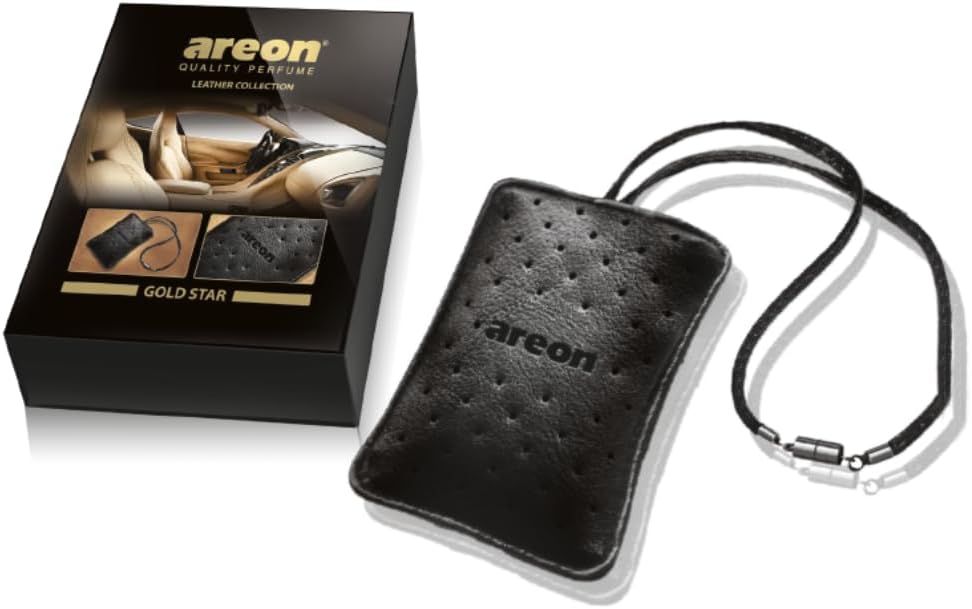 AREON Gold Star Leather Collection Quality Perfume for Car - Air Freshener