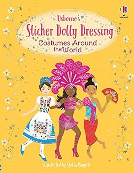 Paperback Sticker Dolly Dressing Costumes Around the World: 1 Book