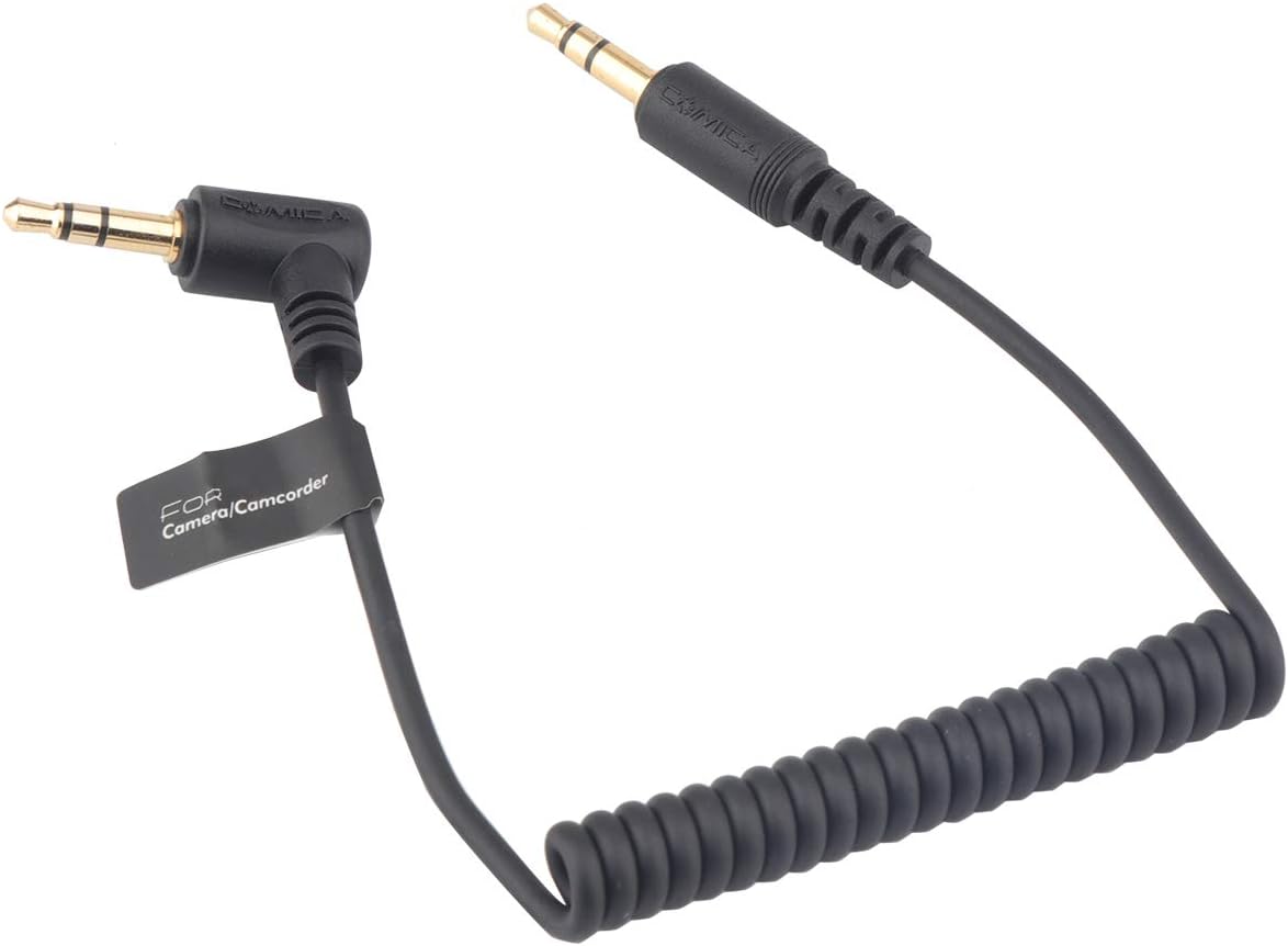 Zhiyou 3.5mm TRS to TRS Patch Cable for Camera/Camcorder, Connects Microphones/Audio Mixers to Camera/Recorders