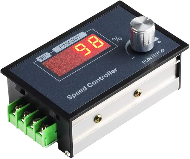 Aideepen PWM DC Motor Speed Controller (PWM) DC 6-60V 12V 24V 36V 48V 30A Speed Adjustable Stepless Governor Regulator, Motor Speed Controller With Rotating Button