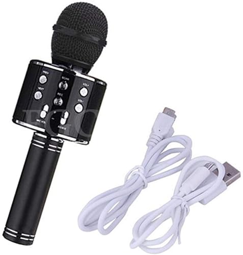 Professionelles Kondensator-Karaoke-Mikrofon mit drahtlosem Mikrofon Color Black