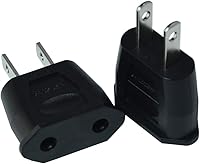 Vista 3 de EU Euro Europa a EE.UU. EE.UU. Enchufe de pared Convertidor Adaptador de viaje Adaptador (10 PCS)