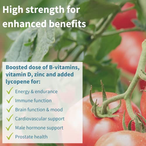 Men's Multivitamin, Methylated B-Vitamins, Clean Label & Vegan, High Strength Formula Without Iron, Daily Energy, Immunity & Heart Support, Plus Lycopene, Slow Release, Chelated Minerals, By Igennus #TOP2
