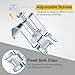 Dreyoo 12 Pack Stainless Steel Sink Clips, Undermount Sink Clips Compatible with Serene Valley Topmount Sink NSA103, Undermount Clips Easy to Install, Rust Resistant Support Hardware