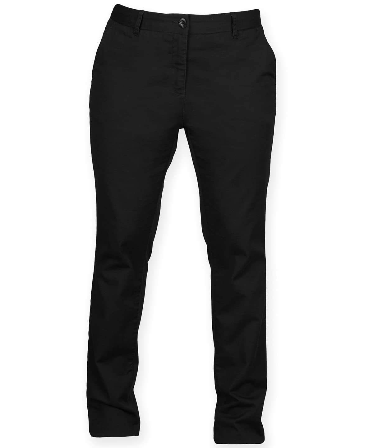 COOZO Ladies Stretch Chinos - Black - L