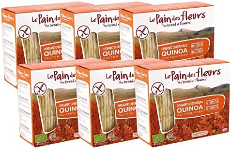Le Pain Des Fleurs Organic Quinoa Crispbread 125 g (Pack of 6)