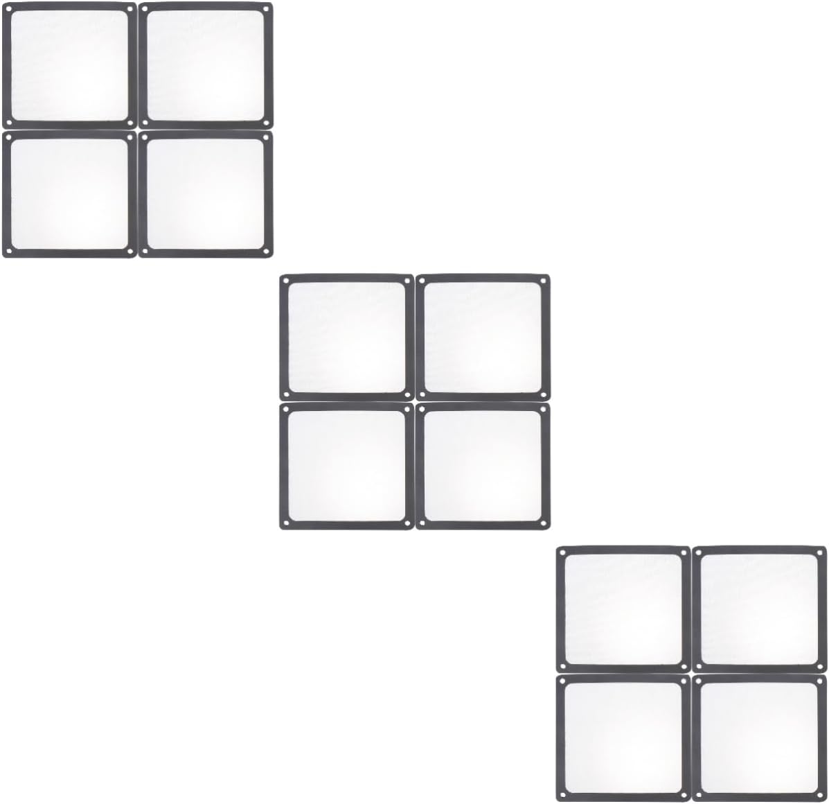 Gadpiparty 12pcs Computer Case Fan Mesh Cover for Cooling System Reduces Noise Components