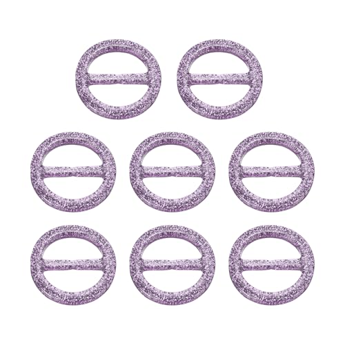 Image of uxcell Plastic Tee Shirt Clips, Round Bling Resin Scarf Ring Buckle, Fashion Tie Circle Clip