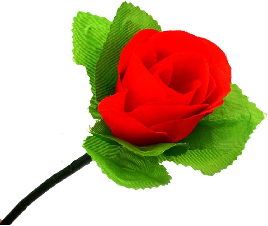 Enjoyer Folding Appearing Rose Flower Magic Tricks Close Up Magic Flower Gimmick Magician Flower Stage Illusion ,5 Pcs/Lot