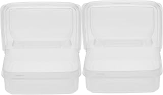 IMIKEYA 2Pcs Cheese Slice Storage Cases Butter Boxes for Fresh Keeping Food Storage Dishes for Refrigerator Organization Clamshell Design
